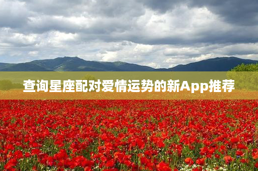 查询星座配对爱情运势的新App推荐