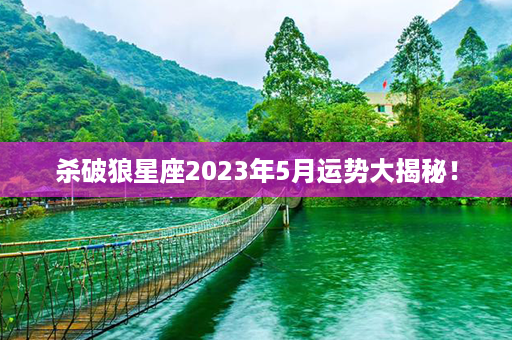 杀破狼星座2023年5月运势大揭秘！