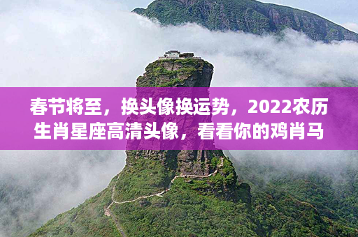 春节将至，换头像换运势，2022农历生肖星座高清头像，看看你的鸡肖马运会如何？