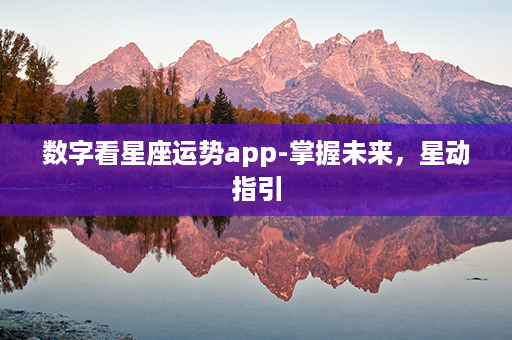 数字看星座运势app-掌握未来，星动指引