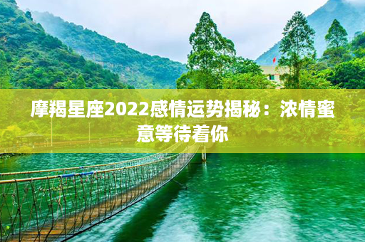 摩羯星座2022感情运势揭秘：浓情蜜意等待着你