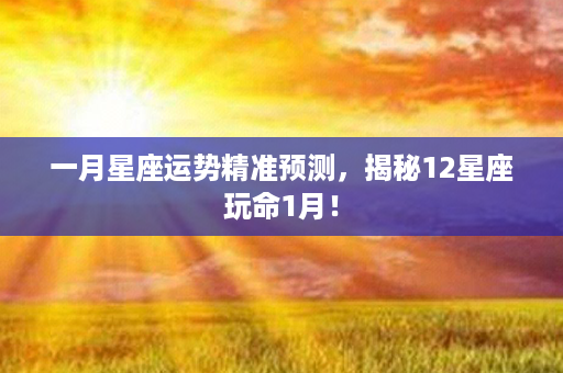 一月星座运势精准预测，揭秘12星座玩命1月！