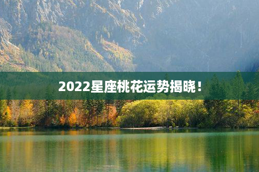 2022星座桃花运势揭晓！