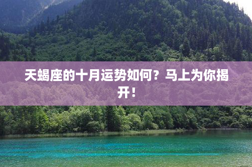 天蝎座的十月运势如何？马上为你揭开！