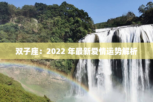 双子座：2022 年最新爱情运势解析