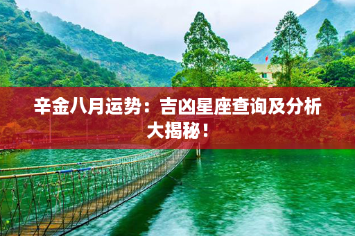 辛金八月运势：吉凶星座查询及分析大揭秘！