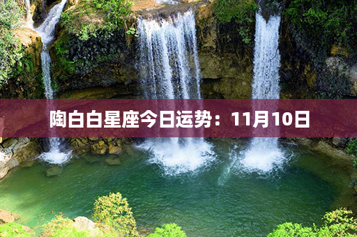 陶白白星座今日运势：11月10日